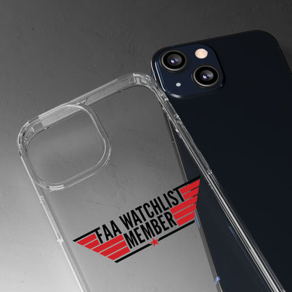 FAA Watchlist Member Clear Phone Case