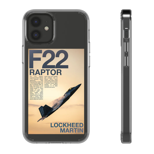 F22 Raptor Clear Phone Case, Military Aviation Accessory, Unique Gift for Airplane Enthusiasts, Customizable iPhone Cover, Durable [...]