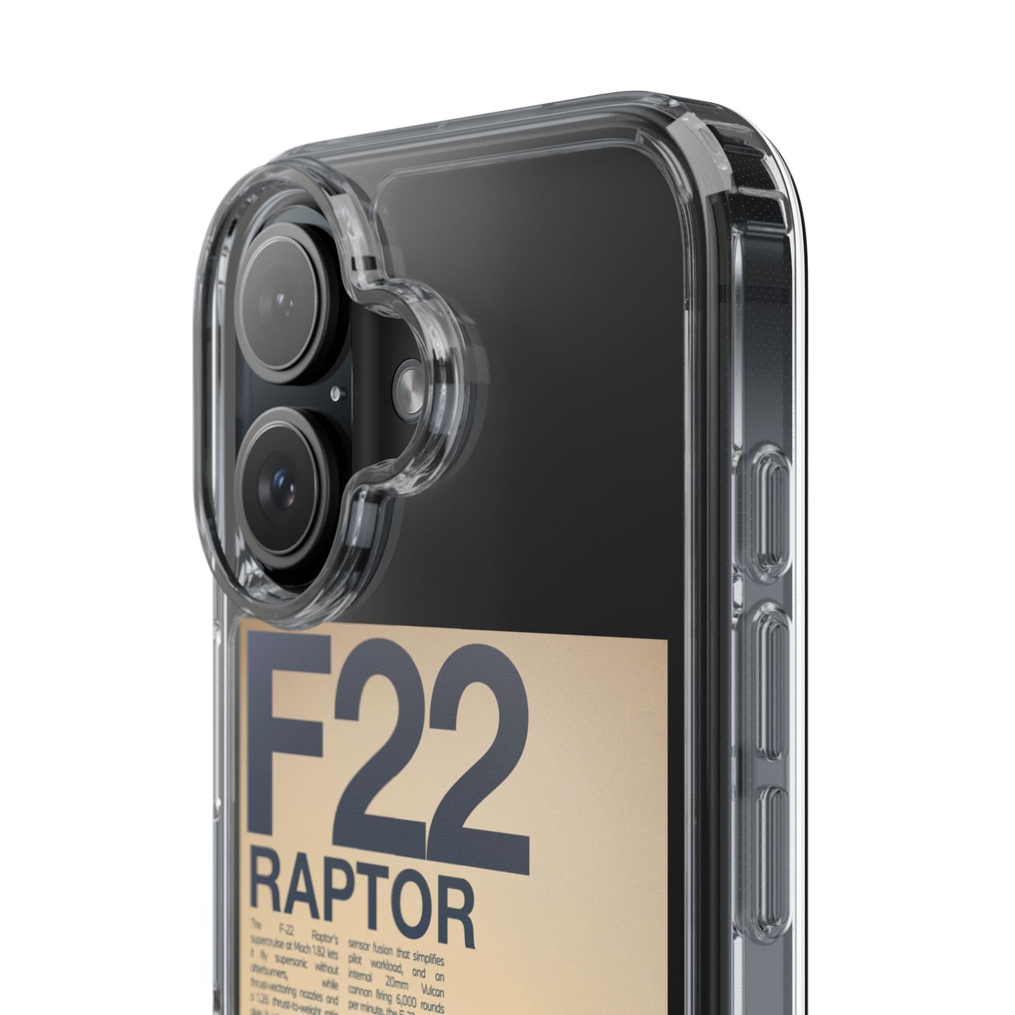 F22 Raptor Clear Phone Case, Military Aviation Accessory, Unique Gift for Airplane Enthusiasts, Customizable iPhone Cover, Durable [...]