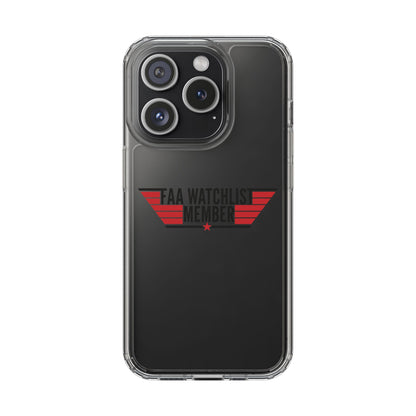 FAA Watchlist Member Clear Phone Case