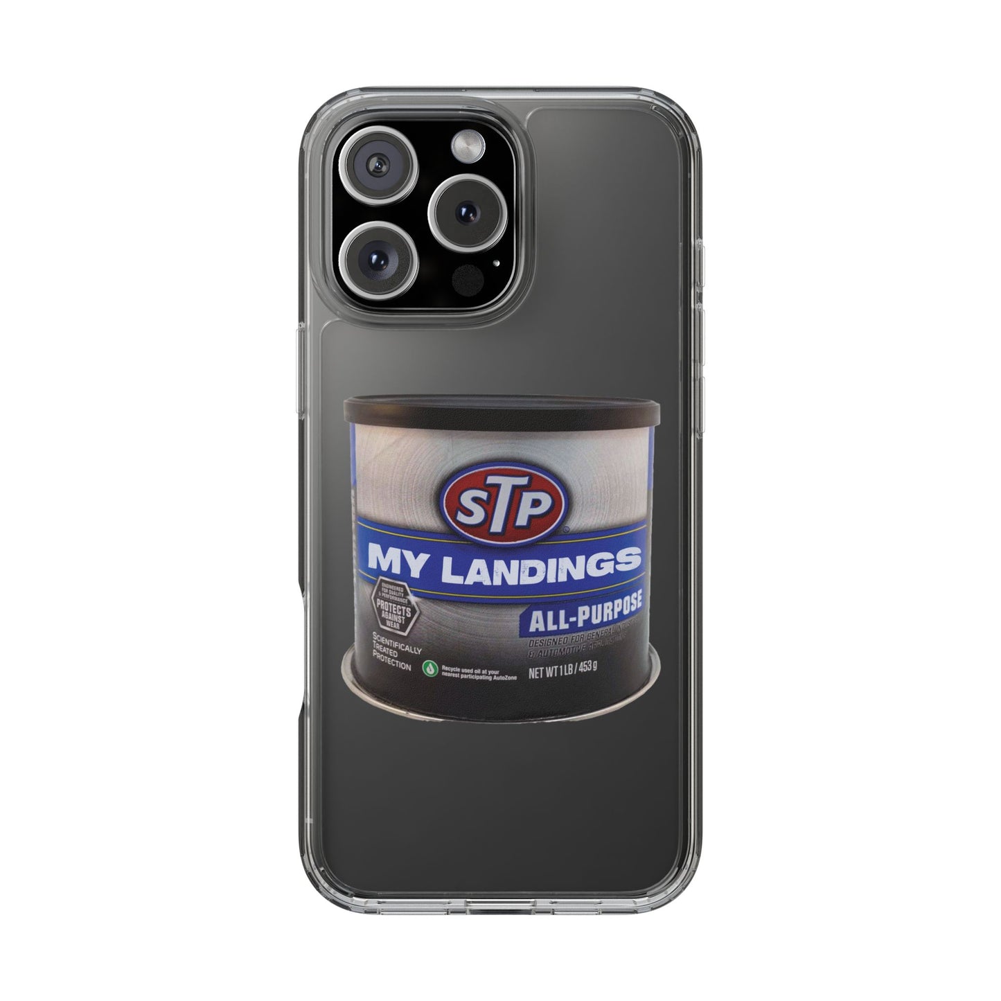 Greasy Landing Custom Clear Phone Case