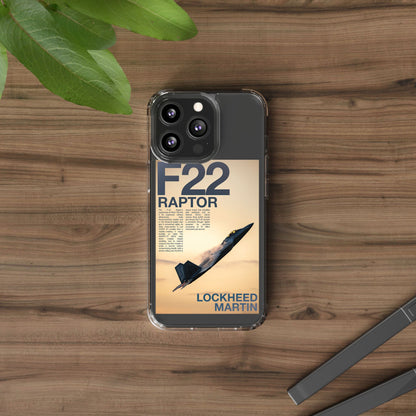 F22 Raptor Clear Phone Case, Military Aviation Accessory, Unique Gift for Airplane Enthusiasts, Customizable iPhone Cover, Durable [...]