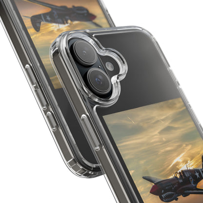Vintage Warhawk Phone Case, Clear Cases, Military Aviation, Gifts for Him, Unique Phone Accessories