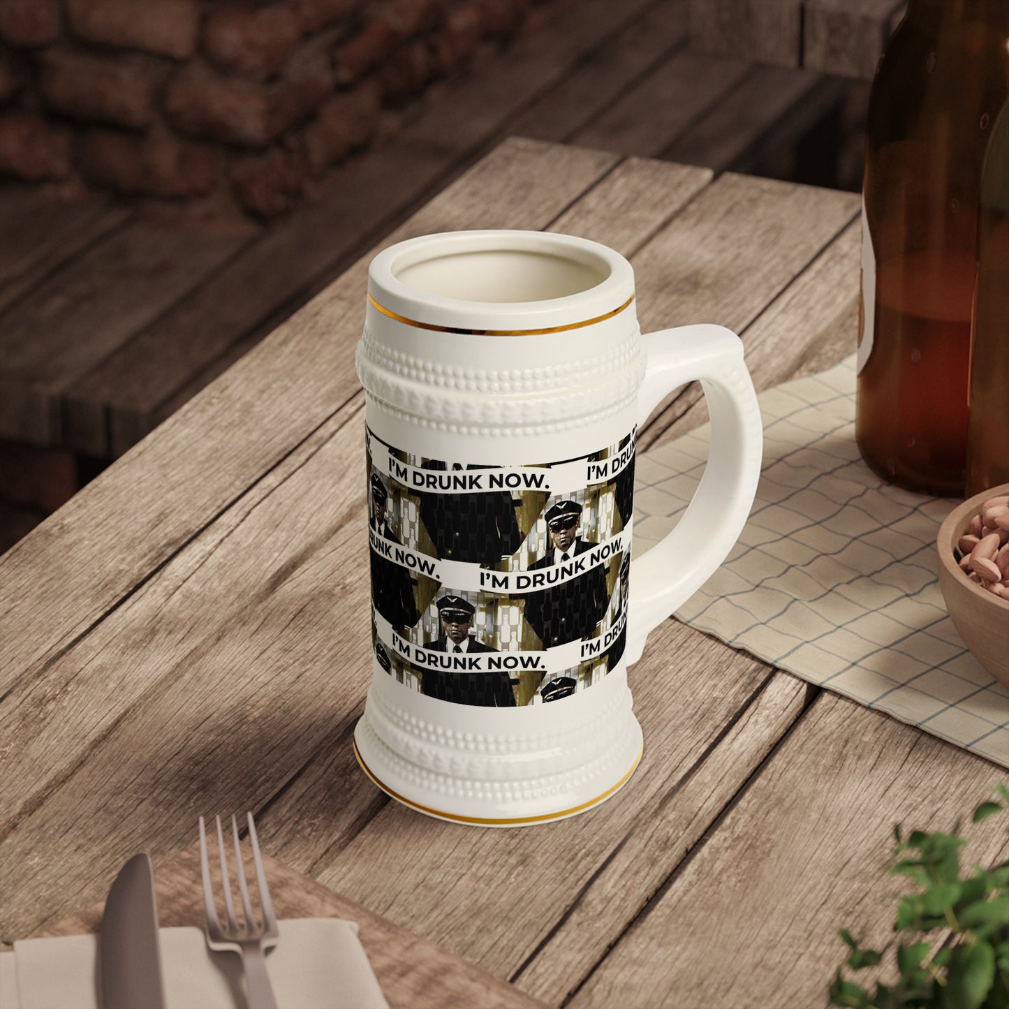 Drunk Now Beer Stein Mug