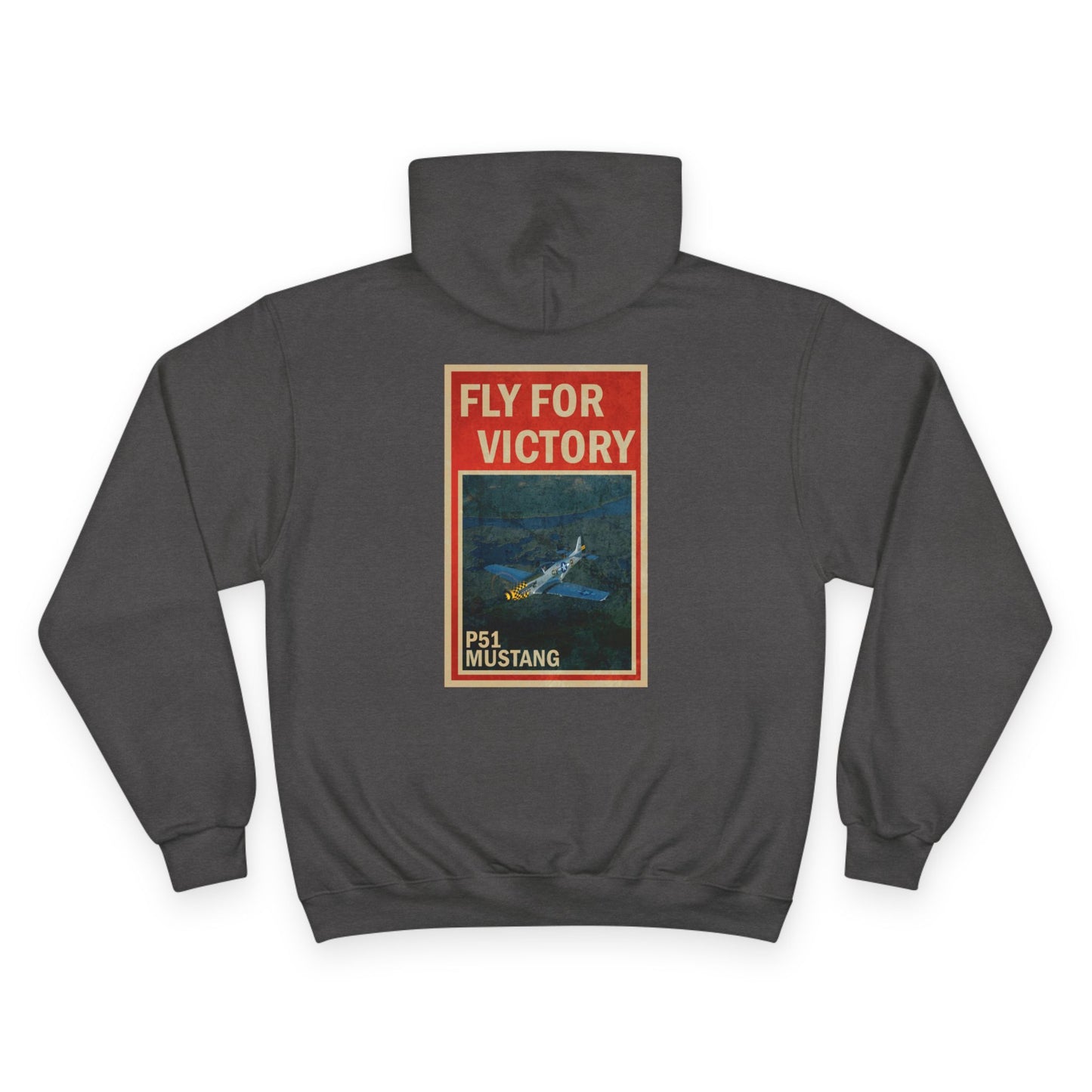 Fly for Victory Vintage P-51 Mustang Champion Hoodie