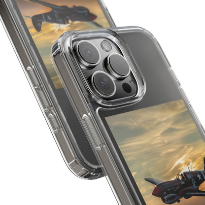 Vintage Warhawk Phone Case, Clear Cases, Military Aviation, Gifts for Him, Unique Phone Accessories