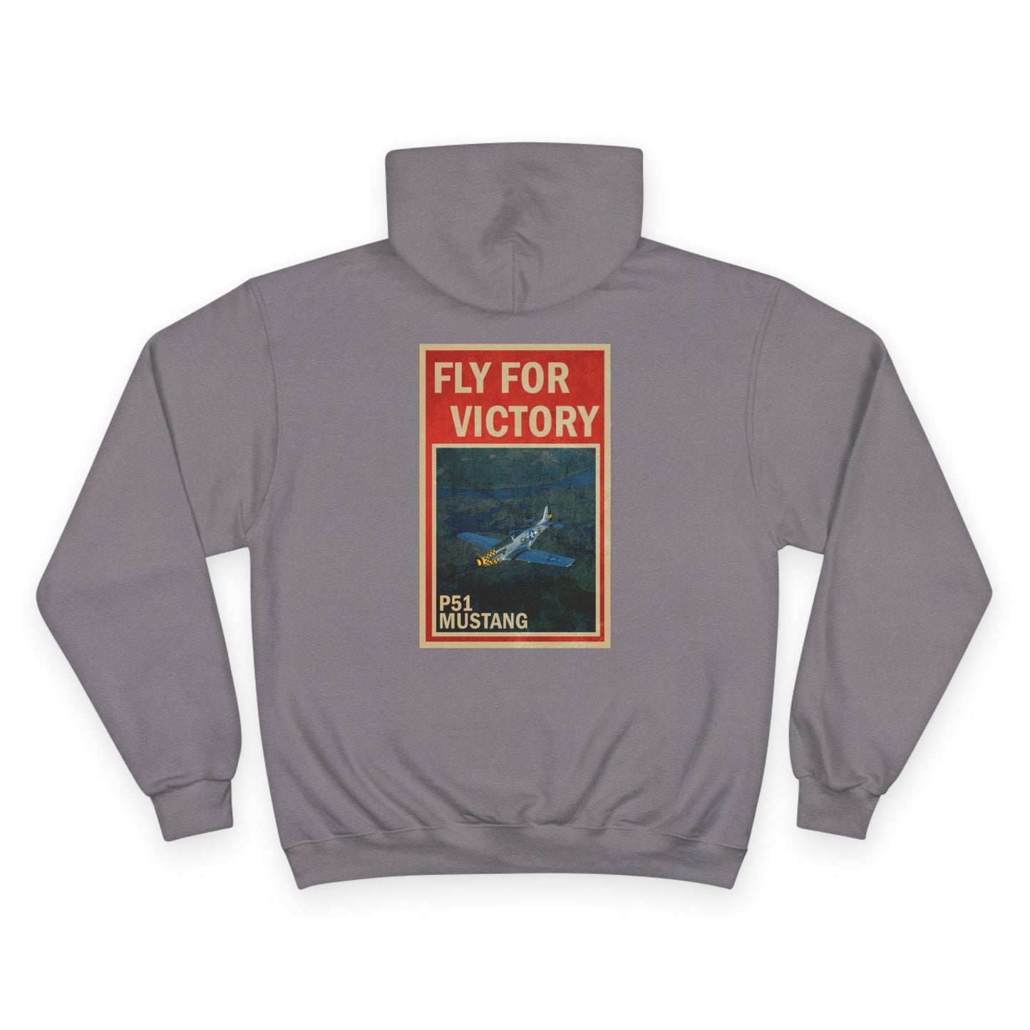 Fly for Victory Vintage P-51 Mustang Champion Hoodie