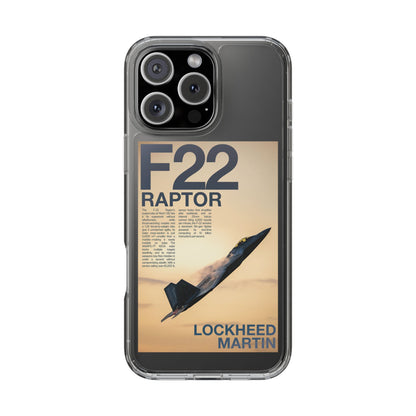 F22 Raptor Clear Phone Case, Military Aviation Accessory, Unique Gift for Airplane Enthusiasts, Customizable iPhone Cover, Durable [...]