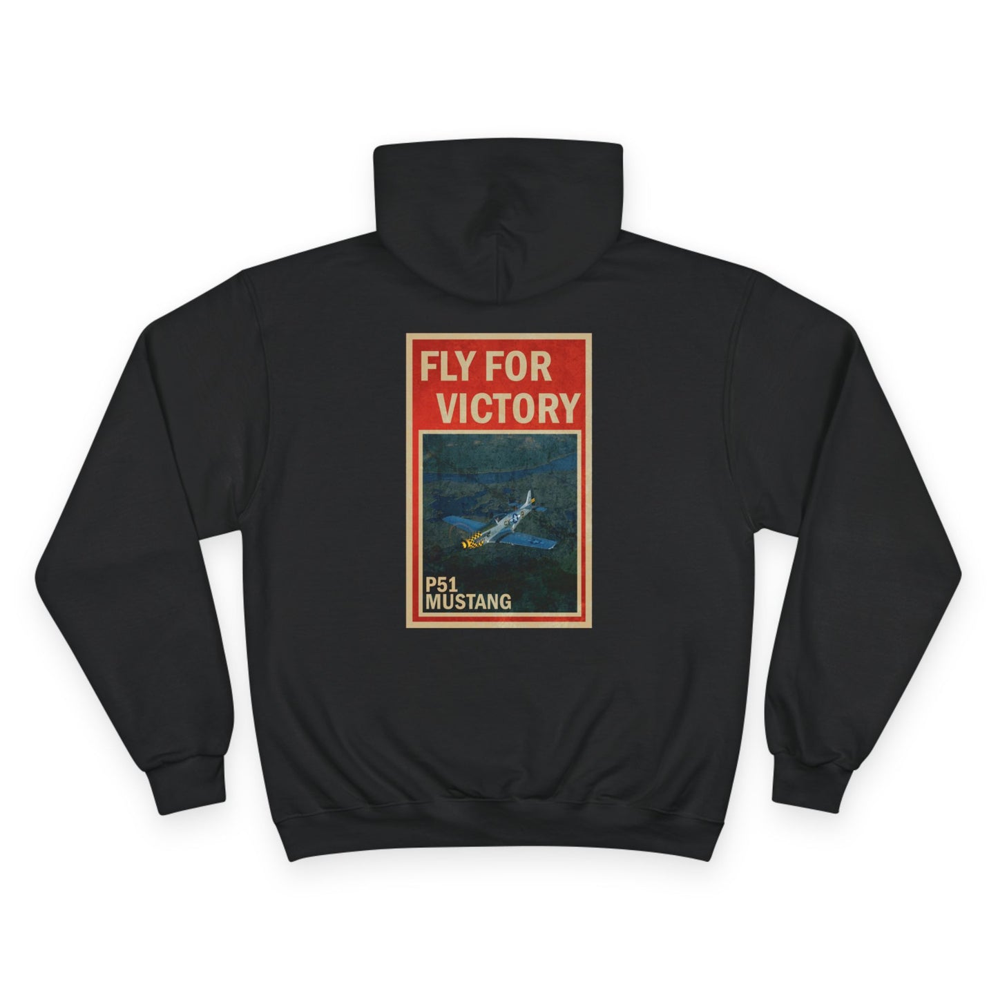 Fly for Victory Vintage P-51 Mustang Champion Hoodie