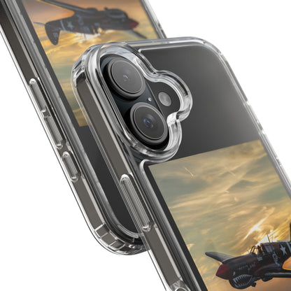 Vintage Warhawk Phone Case, Clear Cases, Military Aviation, Gifts for Him, Unique Phone Accessories