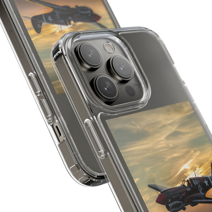 Vintage Warhawk Phone Case, Clear Cases, Military Aviation, Gifts for Him, Unique Phone Accessories