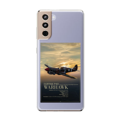 Vintage Warhawk Phone Case, Clear Cases, Military Aviation, Gifts for Him, Unique Phone Accessories