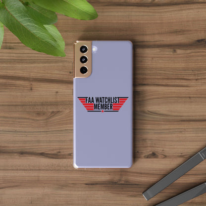 FAA Watchlist Member Clear Phone Case