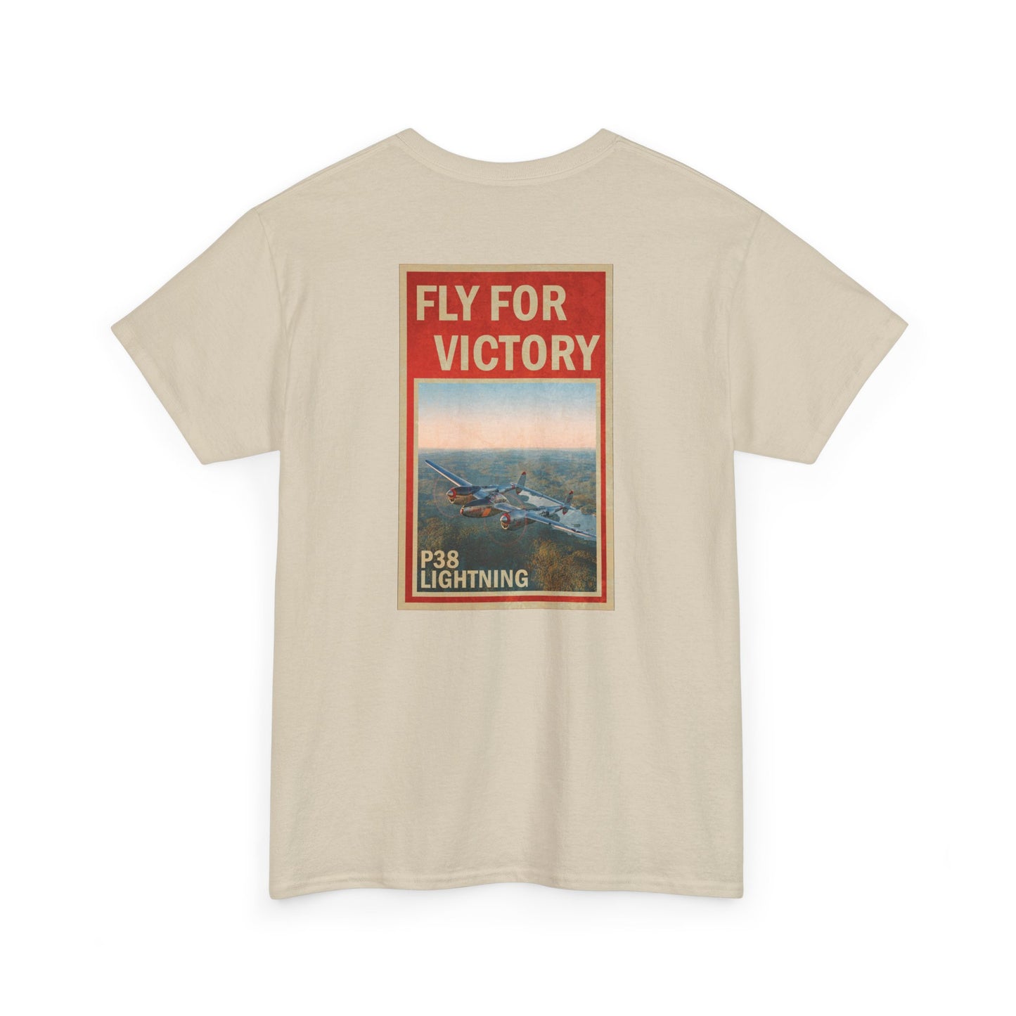 P38 Lightning "Fly For Victory" Heavy Cotton Tee