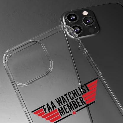 FAA Watchlist Member Clear Phone Case