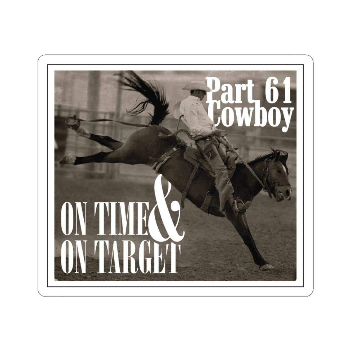 Part 61 Cowboy Rodeo (On Time & Target) Sticker — Limited Edition + 75 Bonus Entries