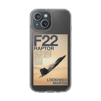 F22 Raptor Clear Phone Case, Military Aviation Accessory, Unique Gift for Airplane Enthusiasts, Customizable iPhone Cover, Durable [...]