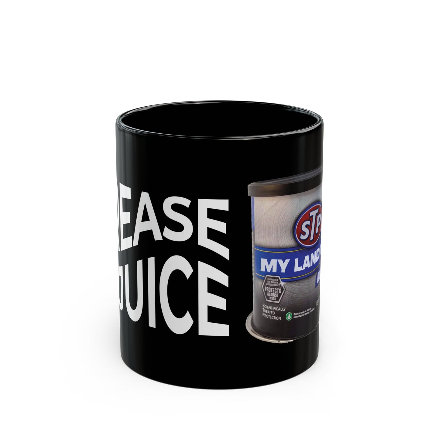 "Grease Juice" Black Mug - 11oz