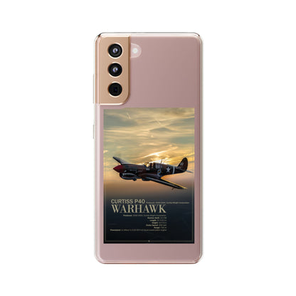 Vintage Warhawk Phone Case, Clear Cases, Military Aviation, Gifts for Him, Unique Phone Accessories