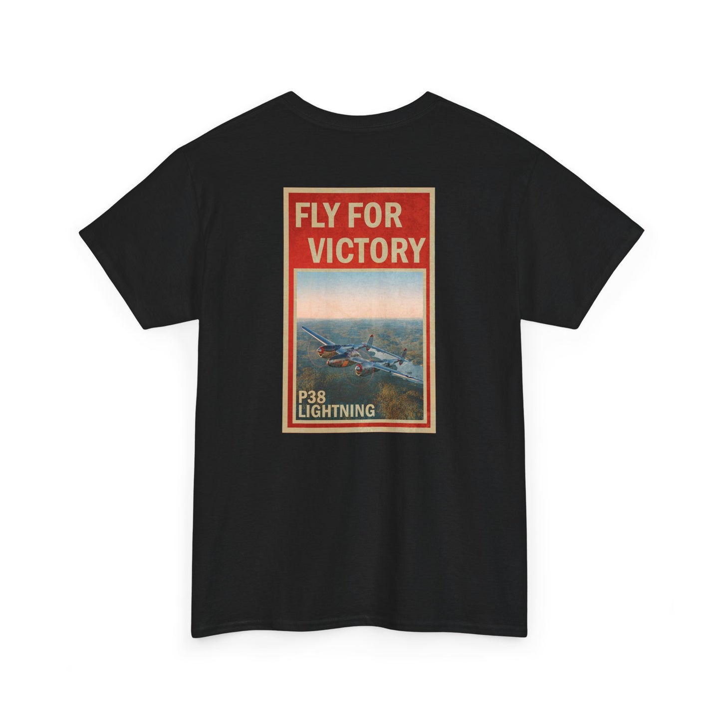 P38 Lightning "Fly For Victory" Heavy Cotton Tee