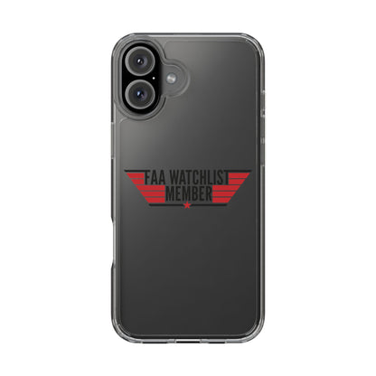 FAA Watchlist Member Clear Phone Case