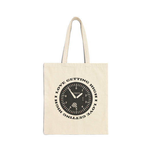 "I Love Getting High" Altimeter Tote Bag
